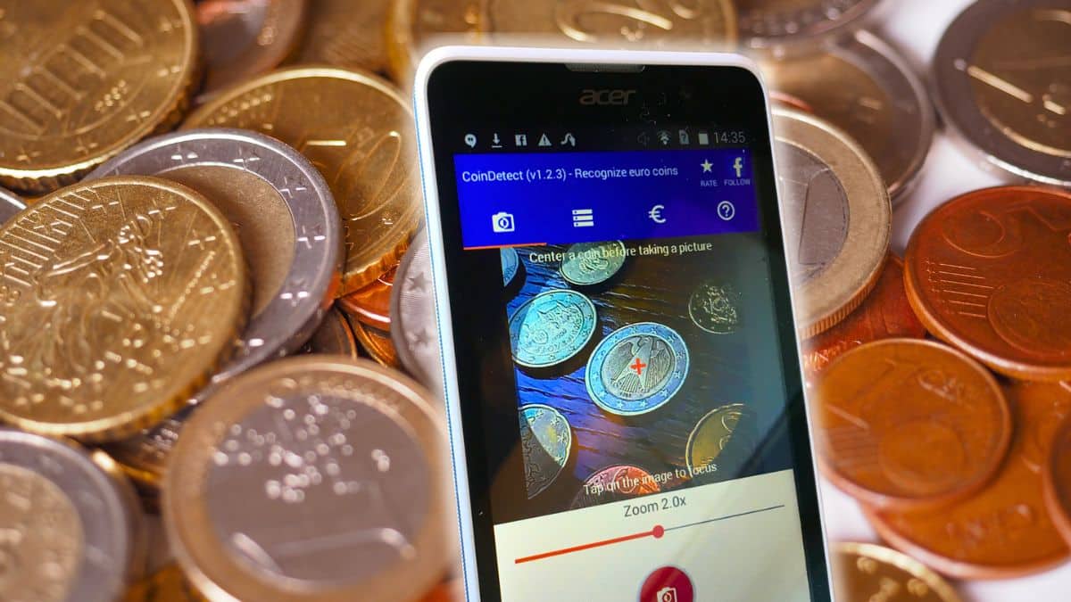 application détecte pièce 2 euros rare